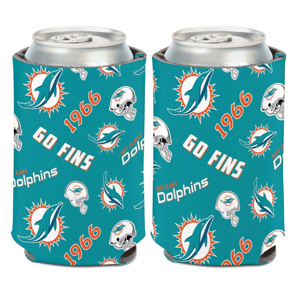 Miami Dolphins Can Cooler Scatterprint Design 12 Oz Cans - ToylandEU