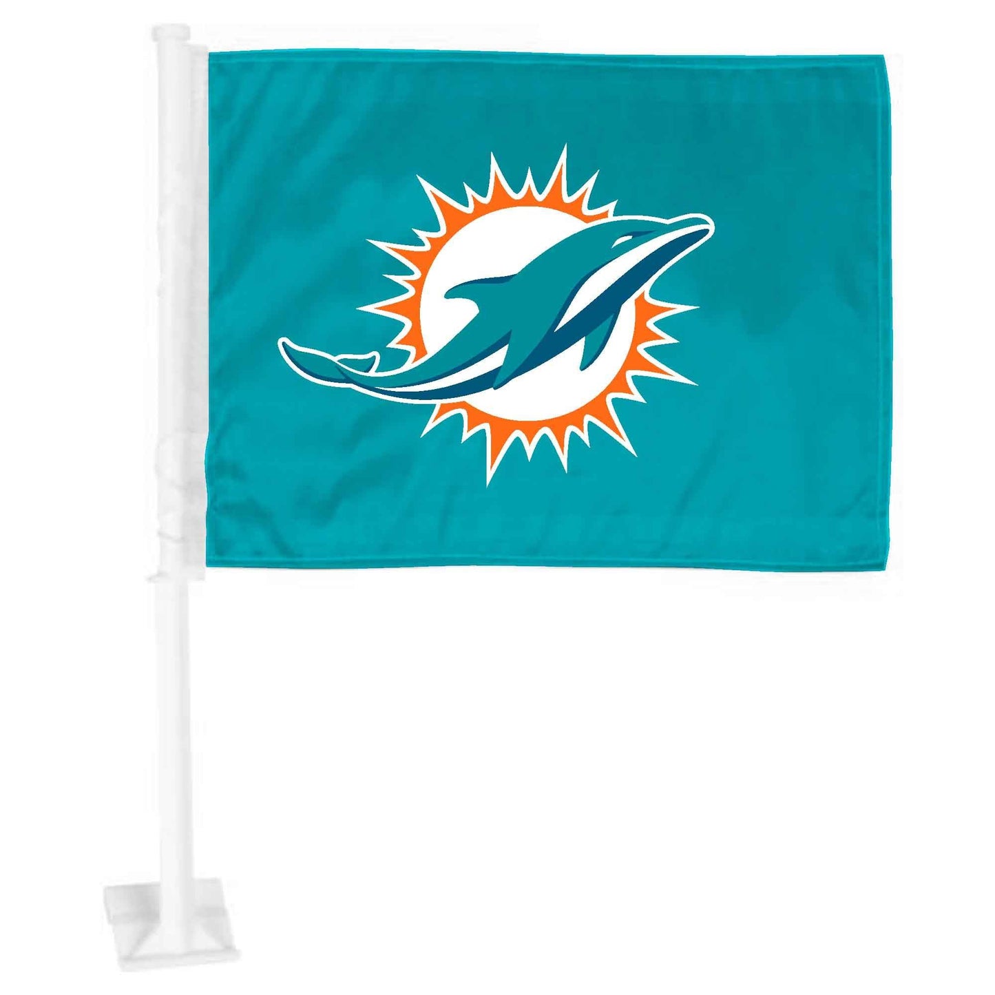 Miami Dolphins Car Flag With Primary Logo Nylon Construction - ToylandEU