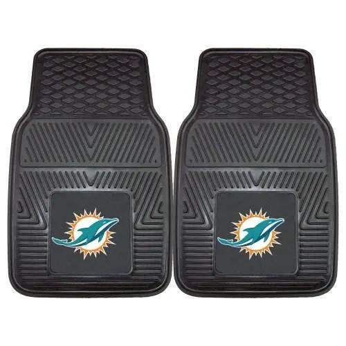 Miami Dolphins Car Mats Heavy Duty 2 Piece Vinyl - ToylandEU