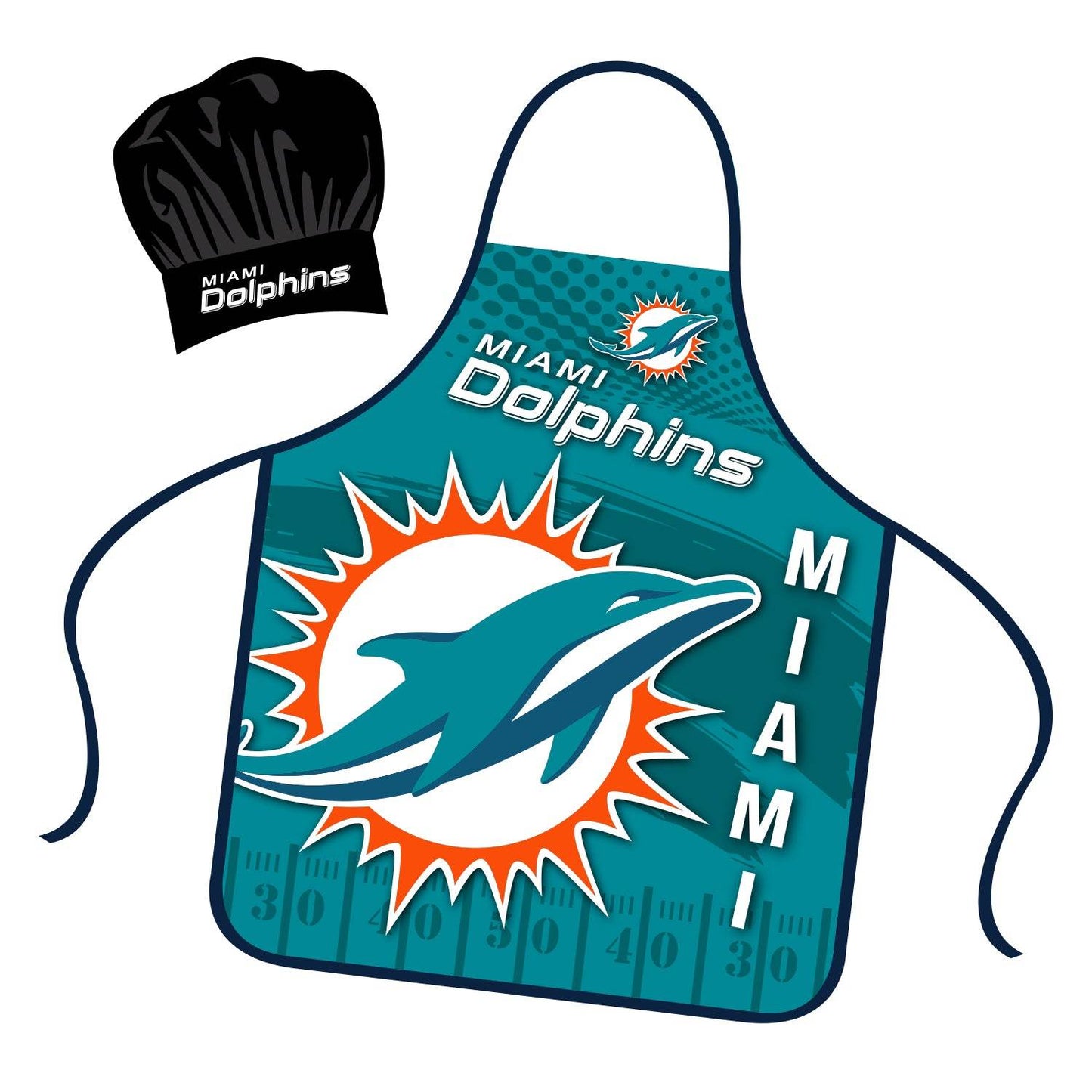 Miami Dolphins Chef Hat And Apron Set For Fans NFL Licensed - ToylandEU