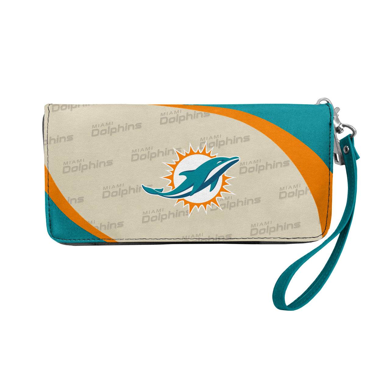 Miami Dolphins Curve Wallet Organizer Wristlet Zip Wallet - ToylandEU