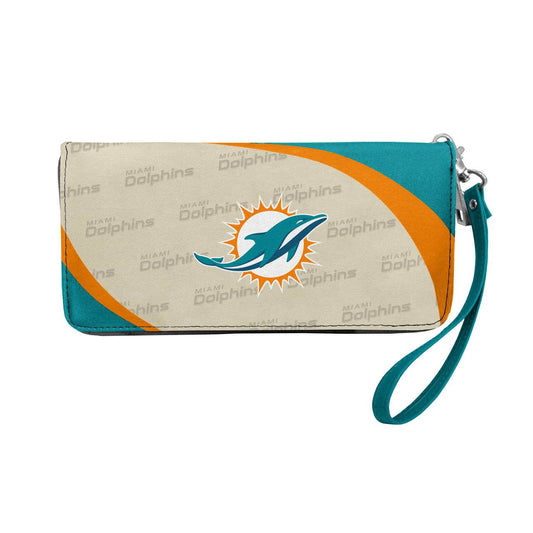 Miami Dolphins Curve Wallet Organizer Wristlet Zip Wallet - ToylandEU