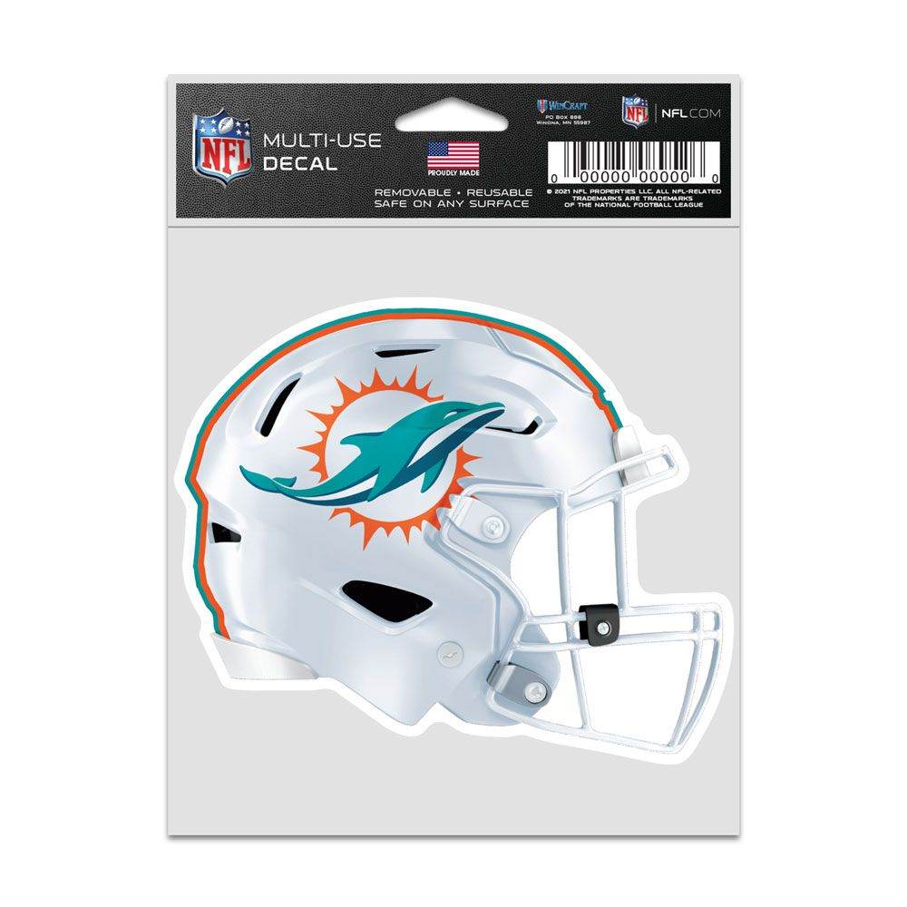 Miami Dolphins Decal 3.75x5 Helmet Fan By Wincraft Pro - ToylandEU