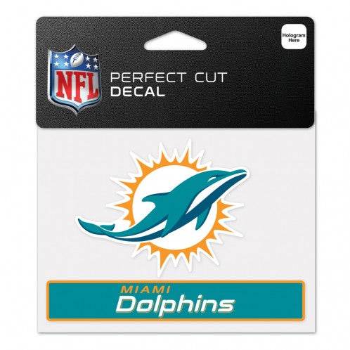 Miami Dolphins Decal 4.5x5.75 Perfect Cut Color Vinyl - ToylandEU