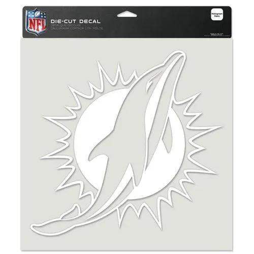 Miami Dolphins Decal 8x8 Die Cut White - ToylandEU