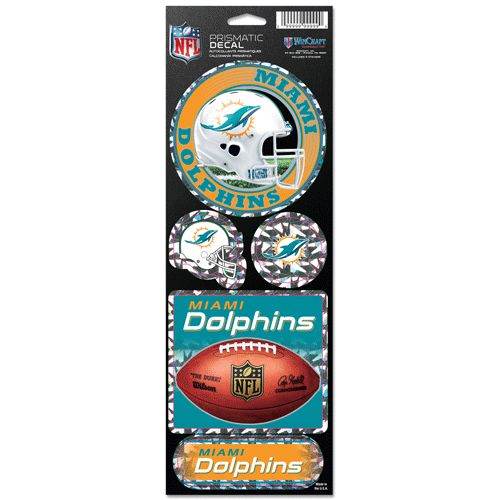 Miami Dolphins Die Cut Decal 4x11 Prismatic Sticker - ToylandEU