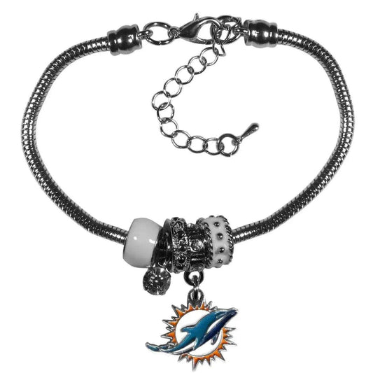  Miami Dolphins Euro Bead Bracelet With Elegant Rhinestones -  ToylandEU™