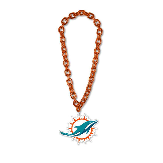 Miami Dolphins Foam Logo Necklace on 38 Inch Chain - ToylandEU