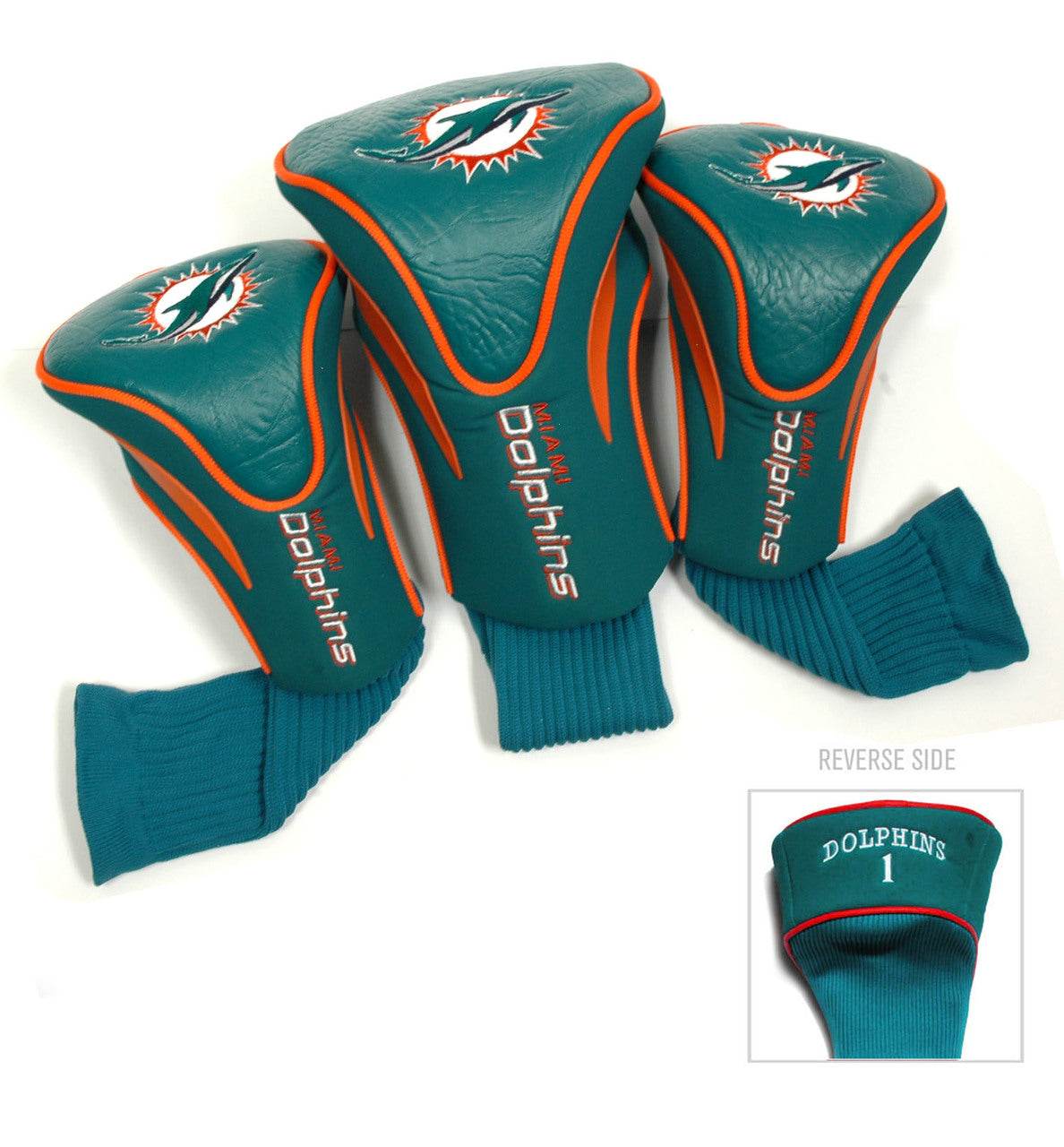 Miami Dolphins Golf Club 3 Piece Contour Headcover Set - ToylandEU