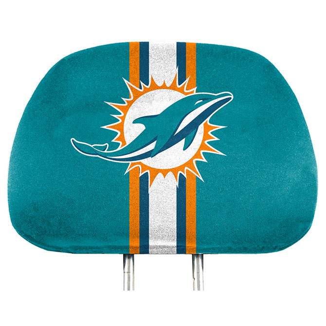Miami Dolphins Headrest Covers Full Print With Team Logo - ToylandEU