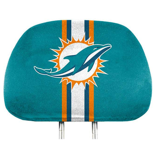 Miami Dolphins Headrest Covers Full Print With Team Logo - ToylandEU