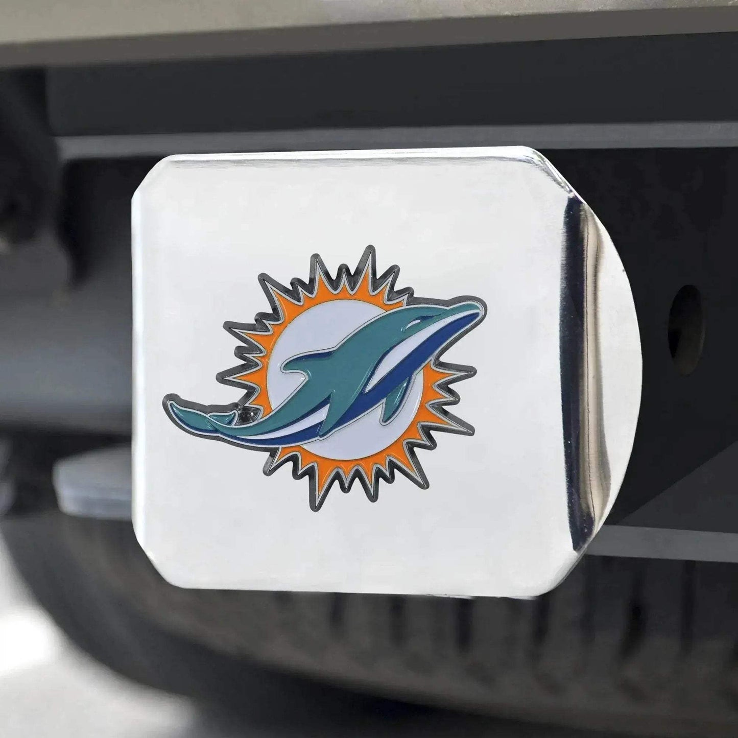  Miami Dolphins Hitch Cover Chrome Emblem 3D Logo Pride -  ToylandEU™