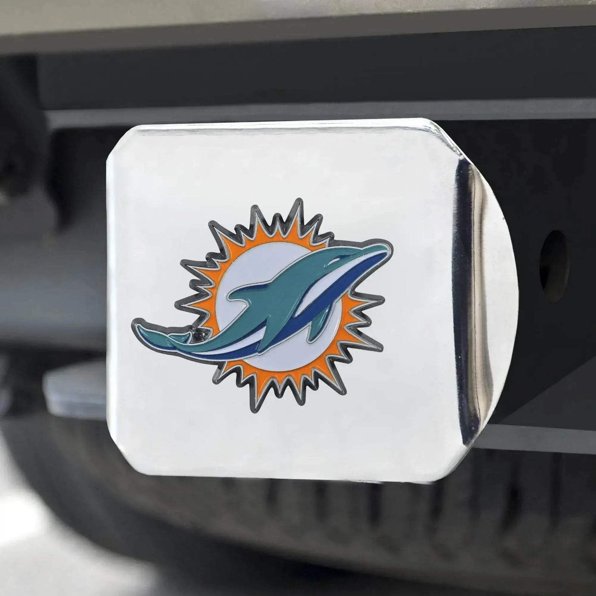  Miami Dolphins Hitch Cover Chrome Emblem 3D Logo Pride -  ToylandEU™