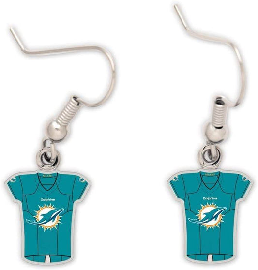 Miami Dolphins Jersey Style Earrings Officially Licensed - ToylandEU
