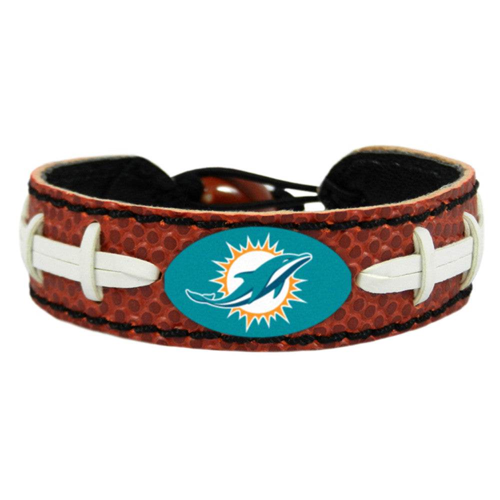 Miami Dolphins Leather Bracelet With Ceramic Bead Detail - ToylandEU