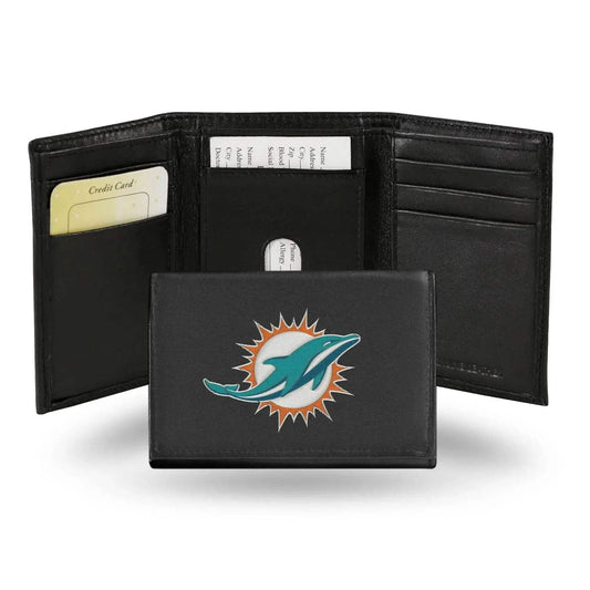  Miami Dolphins Leather Trifold Wallet Embroidered Design -  ToylandEU™