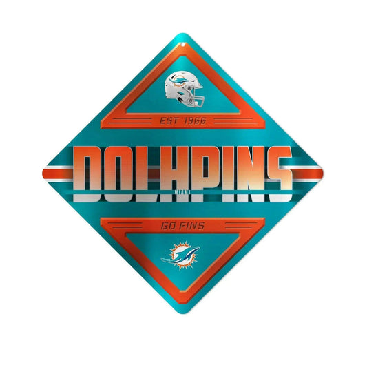  Miami Dolphins Metal Diamond Shape Sign Rico Industries -  ToylandEU™