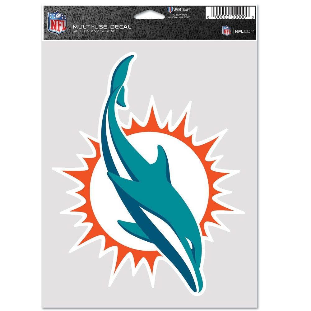 Miami Dolphins Multi Use Fan Decal Single By Wincraft - ToylandEU