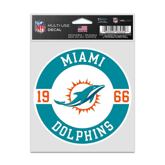 Miami Dolphins Patch Decal 3.75x5 Inches Wincraft Fan - ToylandEU