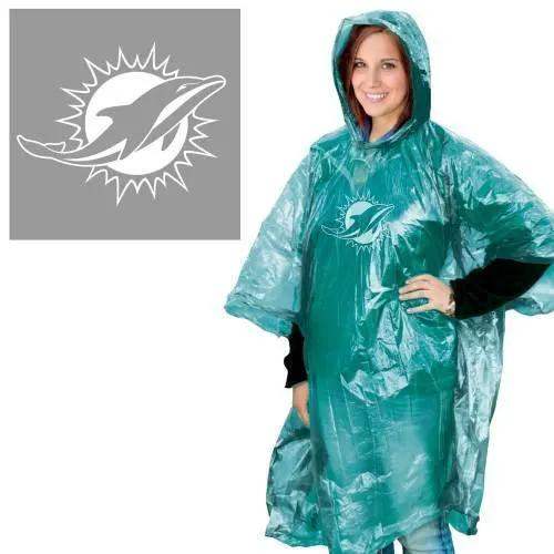  Miami Dolphins Rain Poncho Lightweight One Size Fits Most -  ToylandEU™