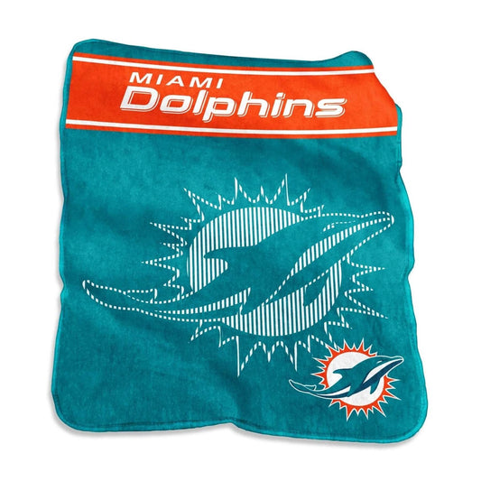 Miami Dolphins Raschel Throw Blanket 60x80 Cozy Game Night - ToylandEU