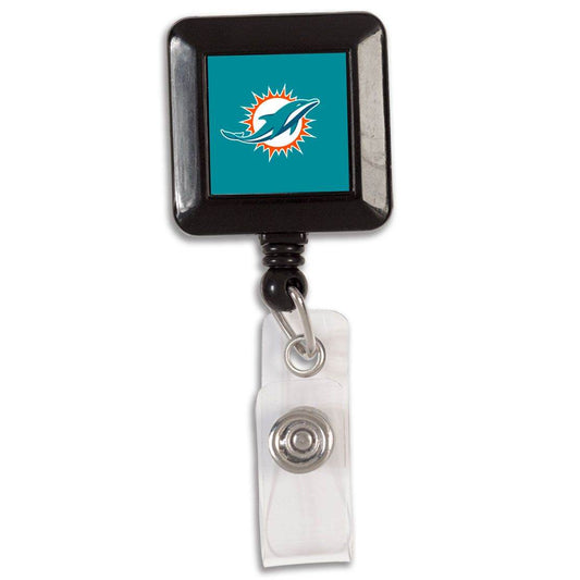 Miami Dolphins Retractable Badge Holder Square Clip - ToylandEU