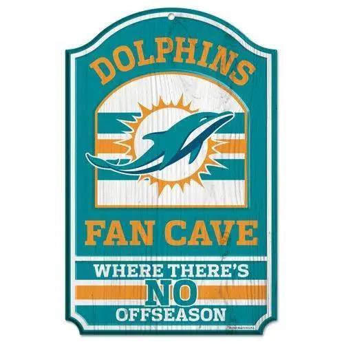  Miami Dolphins Sign 11x17 Wood Fan Cave Design -  ToylandEU™