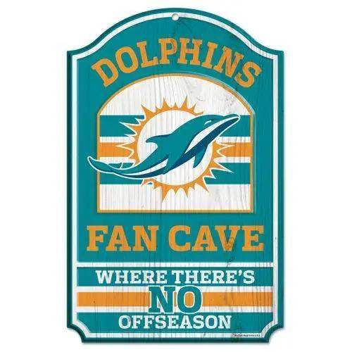  Miami Dolphins Sign 11x17 Wood Fan Cave Design -  ToylandEU™