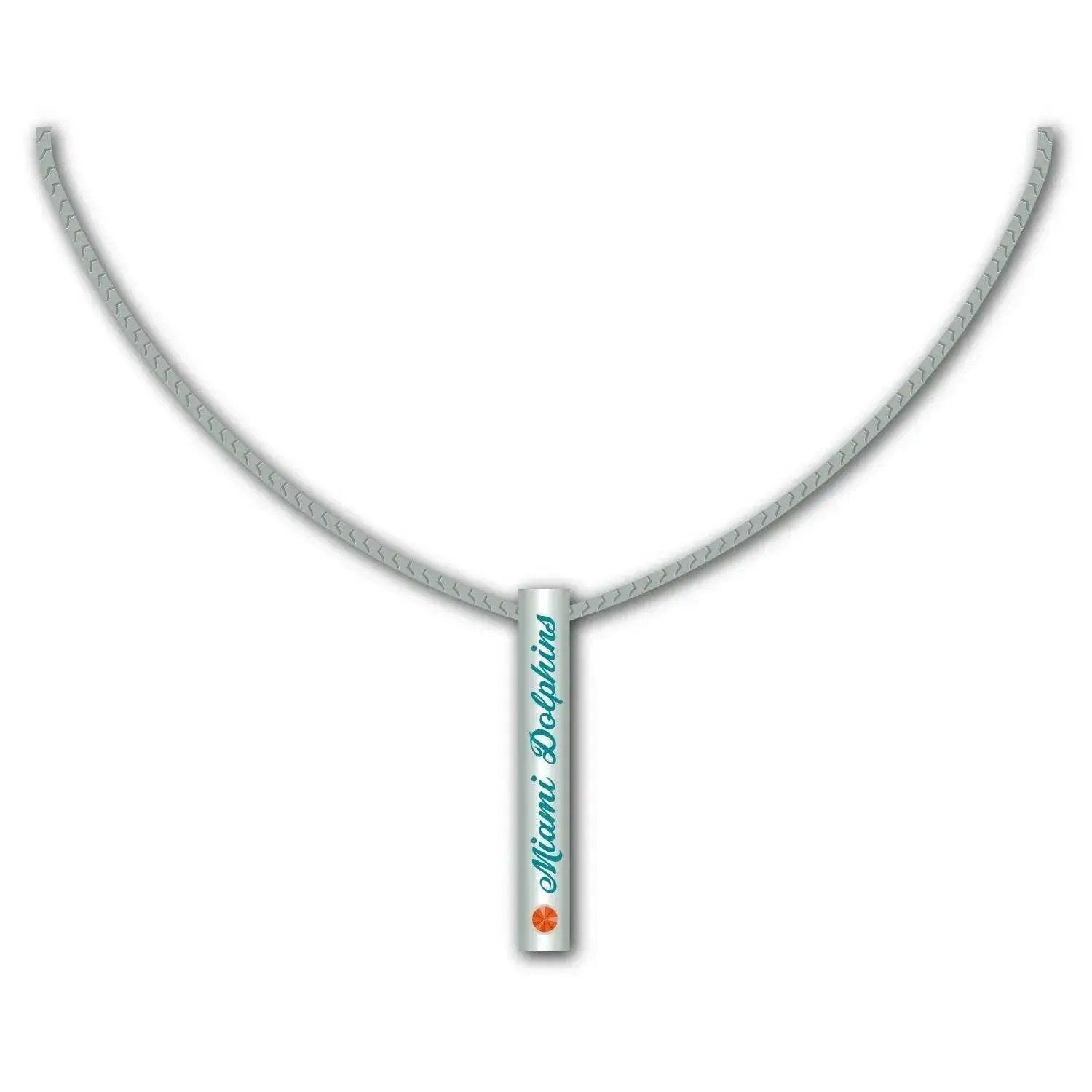  Miami Dolphins Sterling Silver Bar Necklace For Fans -  ToylandEU™