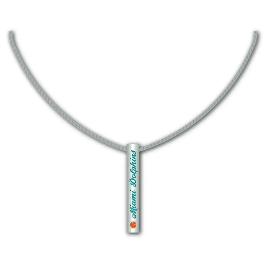  Miami Dolphins Sterling Silver Bar Necklace For Fans -  ToylandEU™