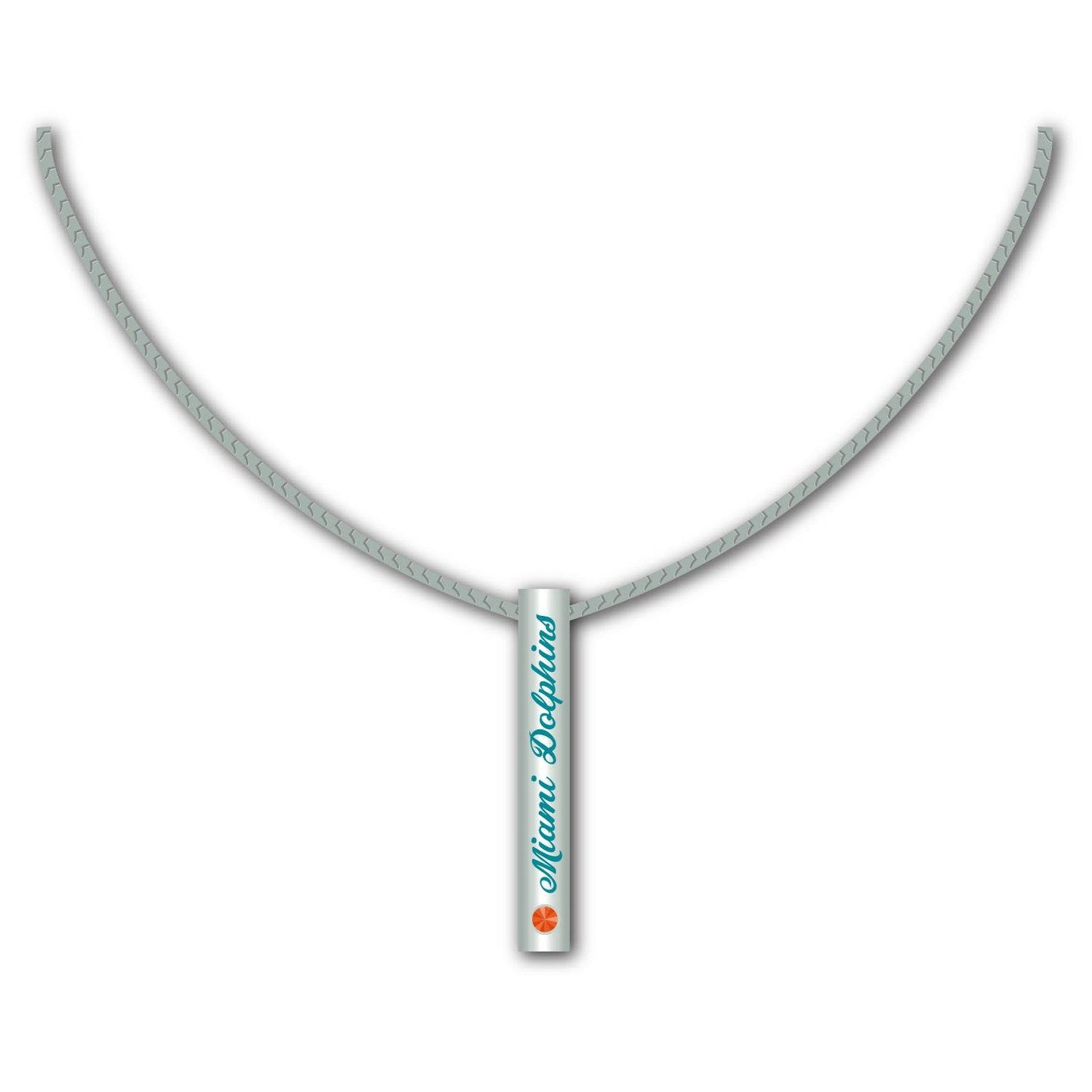 Miami Dolphins Sterling Silver Bar Necklace For Fans - ToylandEU