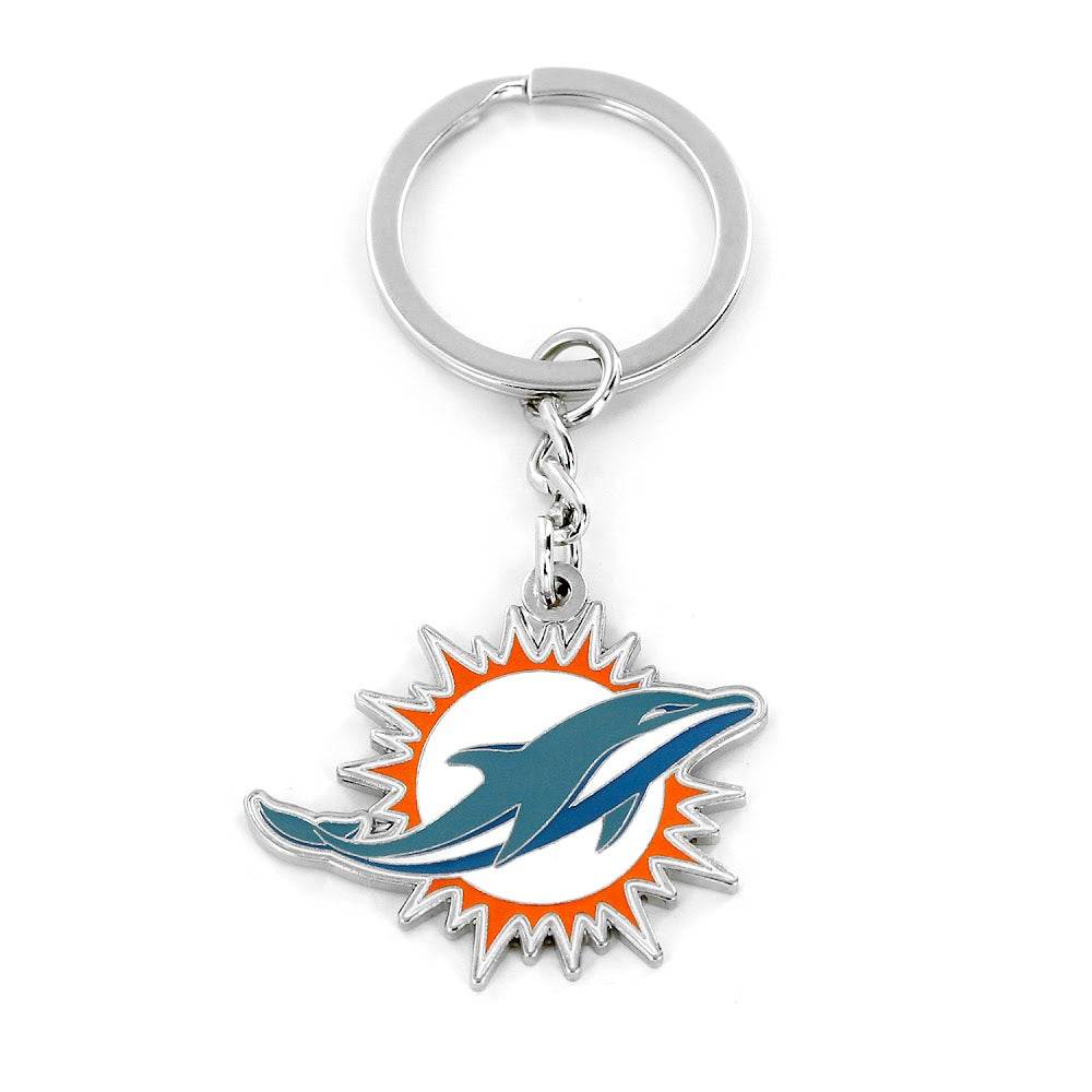 Miami Dolphins Team Logo Keychain Durable Metal Key Ring - ToylandEU