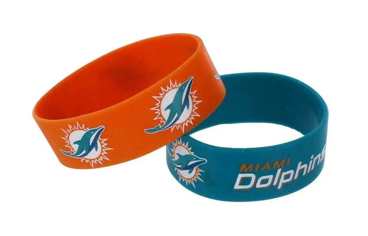  Miami Dolphins Wide Bracelets Two Pack Officially Licensed -  ToylandEU™