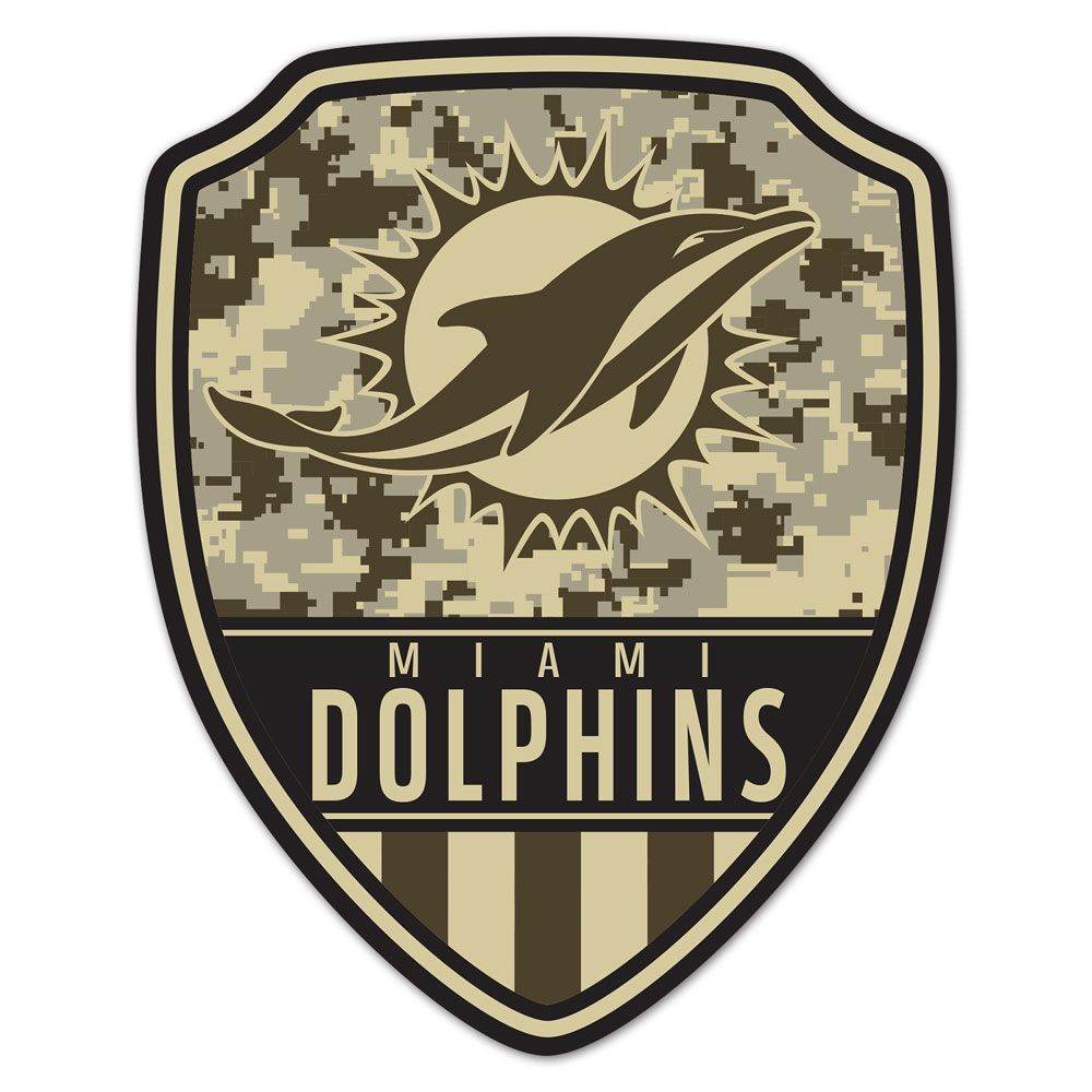 Miami Dolphins Wood Sign 11x14 Shield Shape Vintage - ToylandEU
