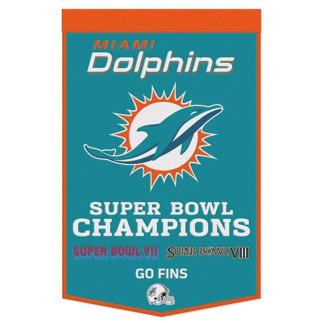  Miami Dolphins Wool Banner 24x38 Dynasty Champ Design -  ToylandEU™