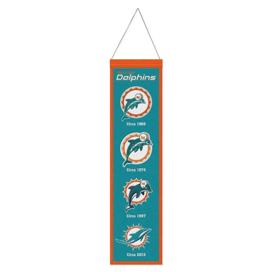  Miami Dolphins Wool Banner 8x32 Heritage Evolution Design -  ToylandEU™
