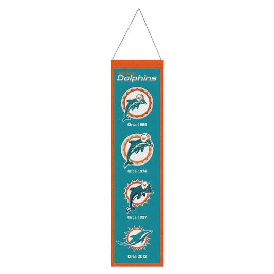  Miami Dolphins Wool Banner 8x32 Heritage Evolution Design -  ToylandEU™