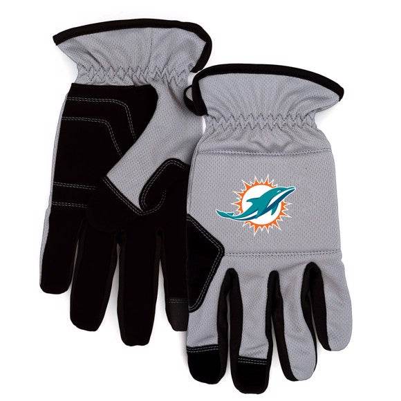 Miami Dolphins Work Gloves With Durable Grip And Padding - ToylandEU