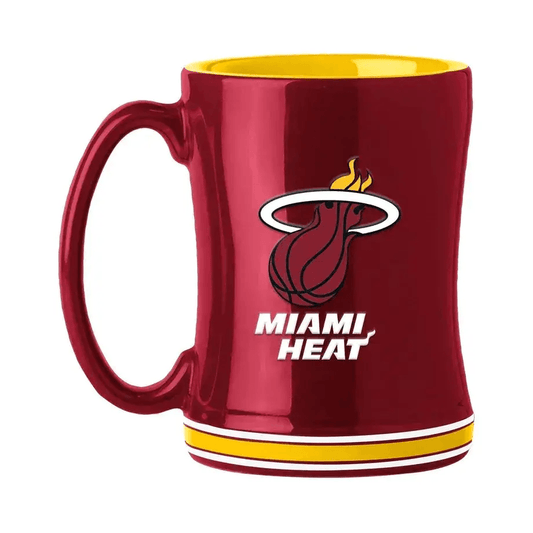  Miami Heat 14oz Sculpted Relief Coffee Mug Team Color -  ToylandEU™