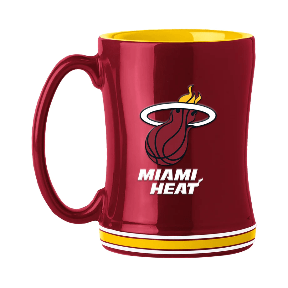 Miami Heat 14oz Sculpted Relief Coffee Mug Team Color - ToylandEU