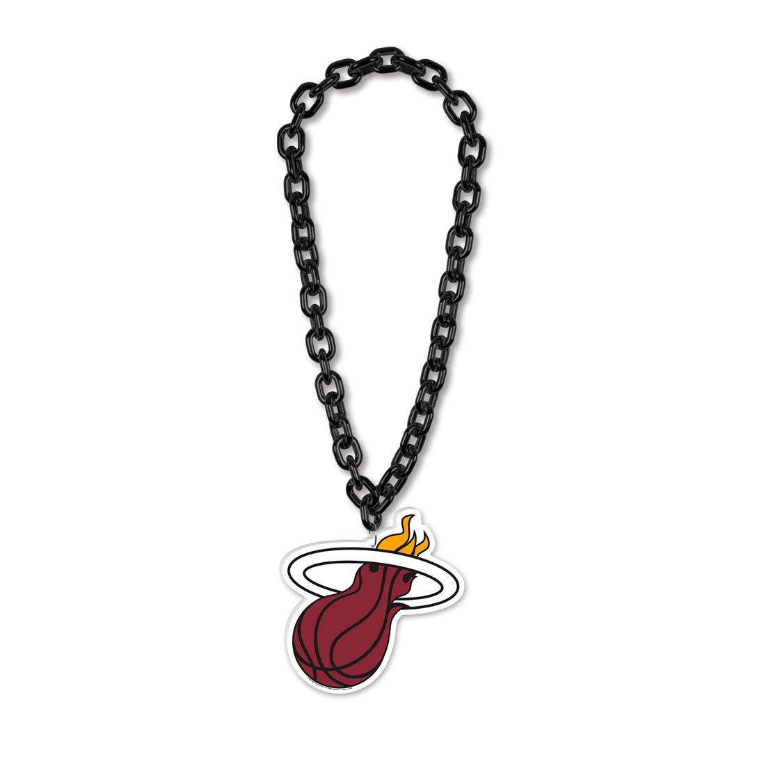 Miami Heat Foam Logo Necklace On 38 Inch Chain For Game Day - ToylandEU