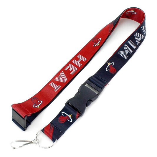 Miami Heat Lanyard Crossfade Design Breakaway Clip Key Ring - ToylandEU