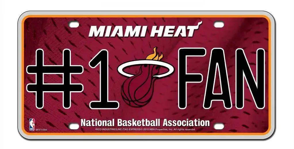  Miami Heat License Plate #1 Fan -  ToylandEU™