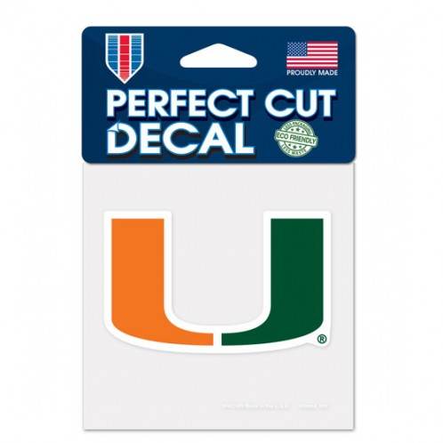 Miami Hurricanes 4x4 Decal Perfect Cut Color Outdoor Vinyl - ToylandEU
