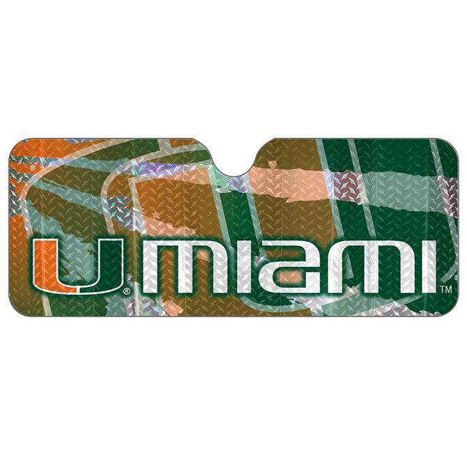 Miami Hurricanes Auto Sun Shade 59x27 Reflective UV Block - ToylandEU