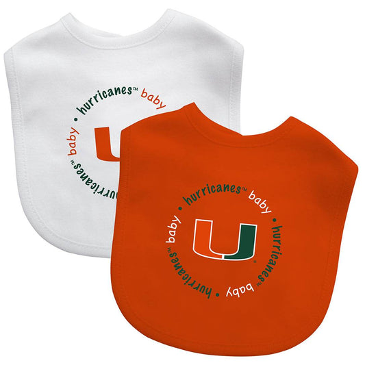 Miami Hurricanes Baby Bibs Two Pack Officially Licensed - ToylandEU