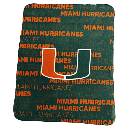 Miami Hurricanes Blanket 50x60 Fleece Throw Classic - ToylandEU