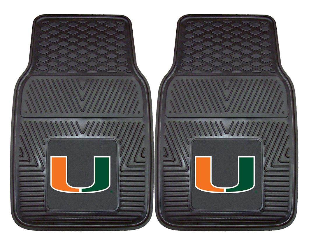 Miami Hurricanes Car Mats Heavy Duty Vinyl Universal - ToylandEU