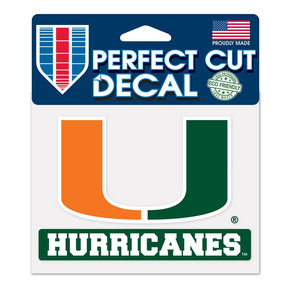 Miami Hurricanes Decal 4.5x5.75 Perfect Cut Color Special - ToylandEU