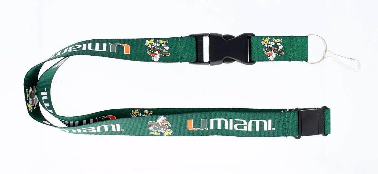  Miami Hurricanes Green Lanyard Aminco Breakaway Keychain -  ToylandEU™